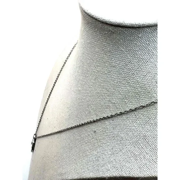 NEW Silver Abalone Shell Lotus Flower Round Pendant Necklace Womens - Picture 13 of 15